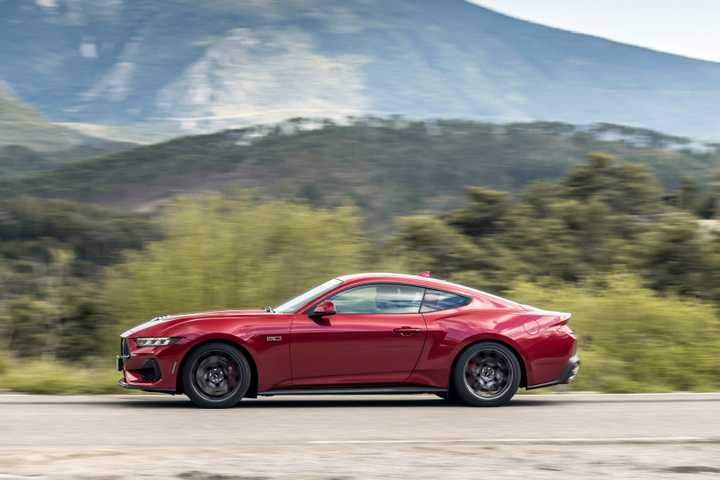 Side profile shot of a 2024 Ford Mustang