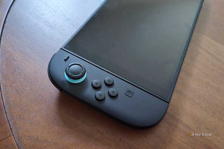 A close-up of the left Joy-Con on a Nintendo Switch 2.
