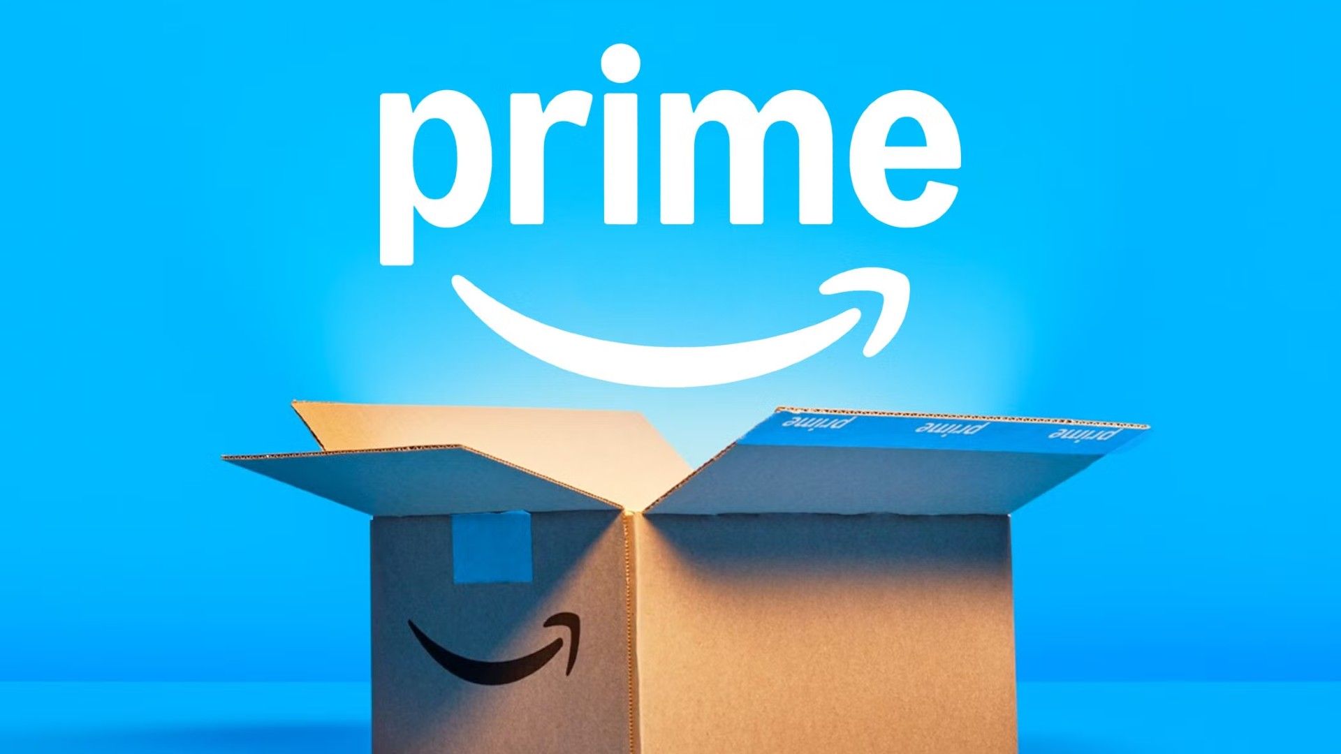 Amazon Prime box opened with the logo above