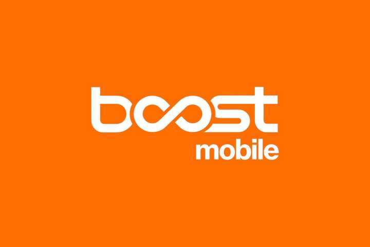 The Boost Mobile logo on an orange background.