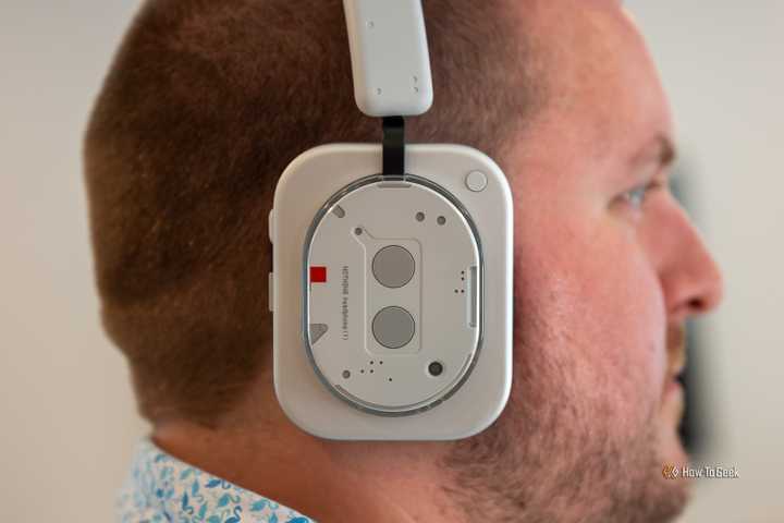 Person wearing the Nothing Headphone 1.