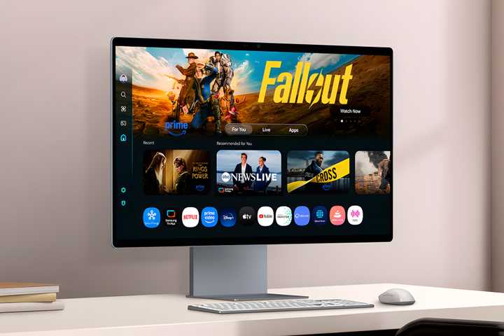 Samsung Smart Monitor on a desk.