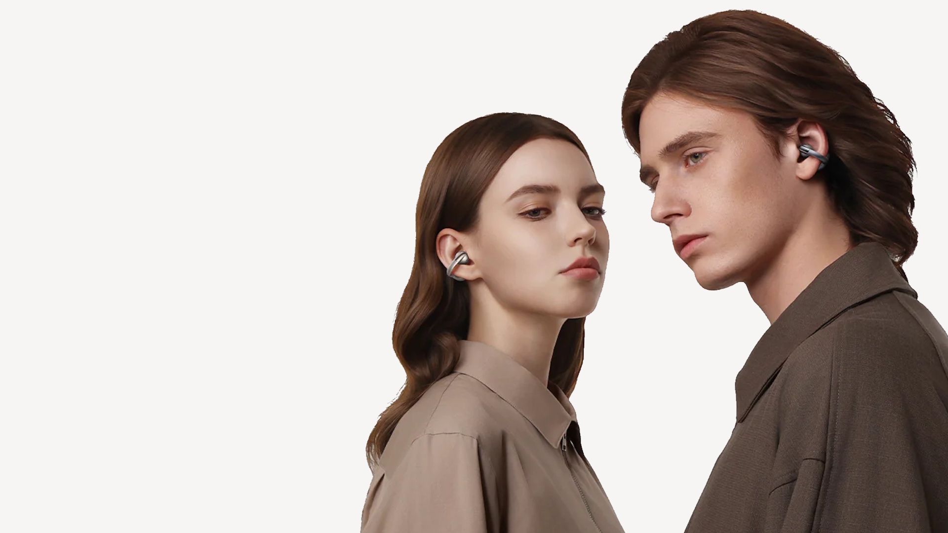 Two people wearing Baseus MC1 headphones.
