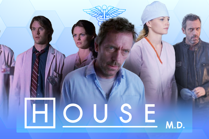 Collage featuring characters from different episodes of 'House M.D.'.